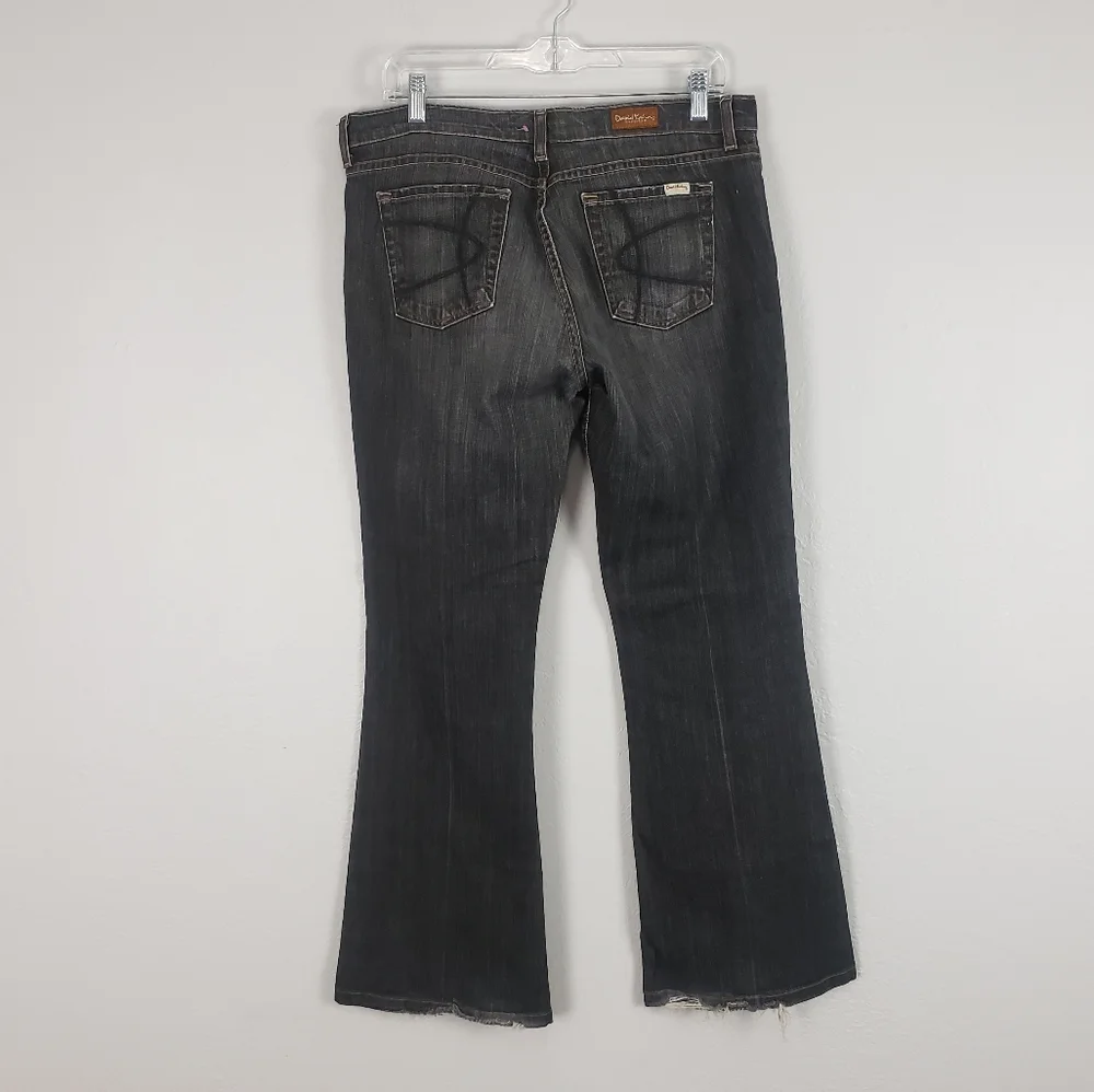 David Kahn Washed Black Mid Rise Flare Jeans Size 31×31 - Picture 5 of 16